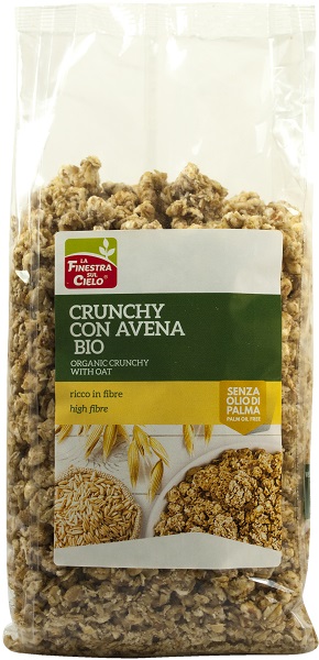 FSC CRUNCHY CON AVENA BIO AD ALTO CONTENUTO DI FIBRE CON OLIO DI GIRASOLE SENZA OLIO DI PALMA 375 G - Farmastop
