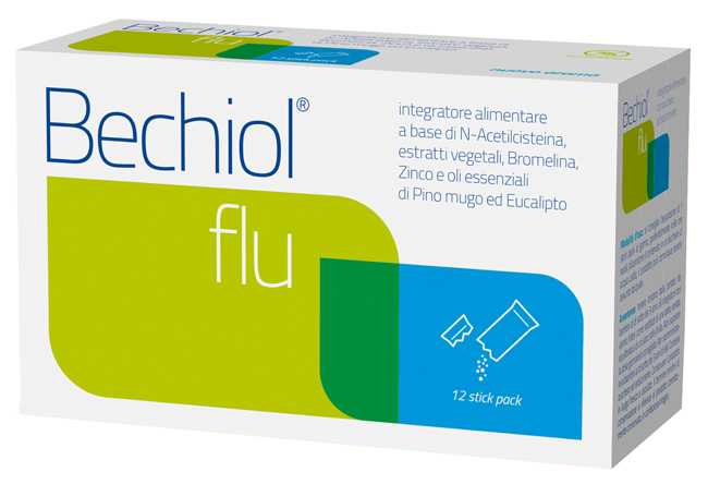 BECHIOL FLU 12 BUSTINE STICK PACK - Farmastop