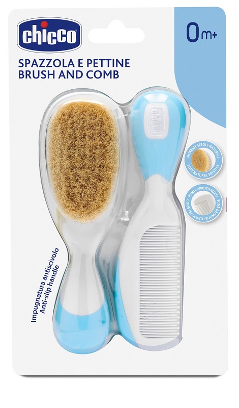 CHICCO SPAZZOLA + PETTINE AZZURRO - Farmastop