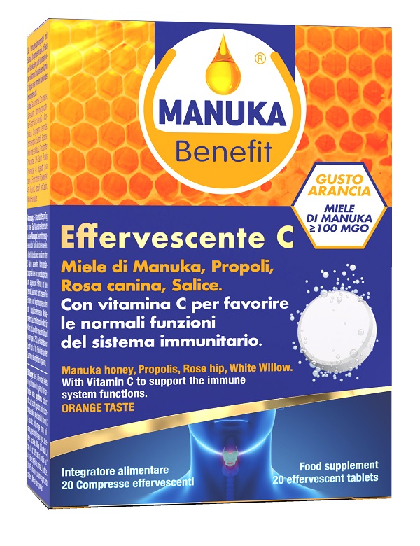 MANUKA BENEFIT EFFERVESCENTE C 20 COMPRESSE - Farmastop