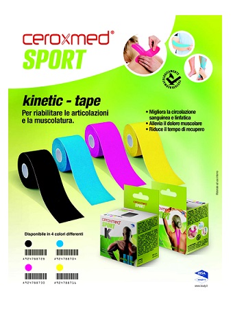 CEROXMED SPORT KINETIC TAPE BLU 1 PEZZO - Farmastop
