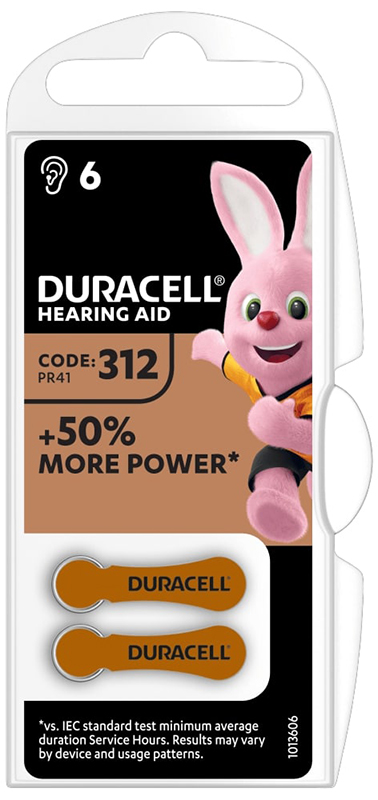 DURACELL EASY TAB 312 MARRONE BATTERIA PER APPARECCHIO ACUSTICO - Farmastop