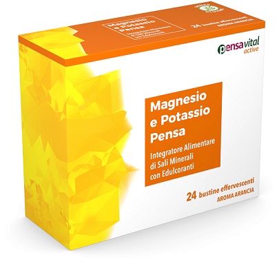 MAGNESIO E POTASSIO ARANCIA PENSA 24 BUSTINE EFFERVESCENTI - Farmastop