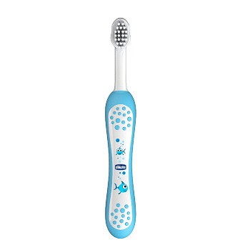 CHICCO SPAZZOLINO PRIMI DENTI DA LATTE AZZURRO 6-36 MESI - Farmastop
