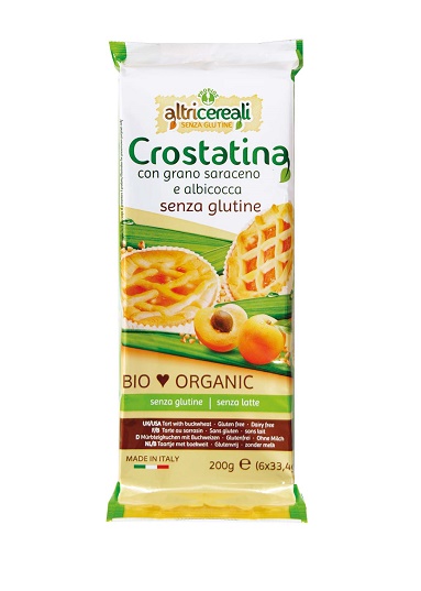 ALTRICEREALI CROSTATINA GRANO SARACENO E ALBICOCCA 6 X 33,5 G - Farmastop