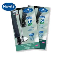 CALZA UOMO MELANGE 140 DENARI TAGLIA MEDIAVERDE INGLESE - Farmastop