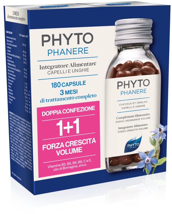 PHYTO PARIS PHYTOPHANERE INTEGRATORE ALIMENTARE CAPELLI/UNGHIE 90+90 CAPSULE - Farmastop