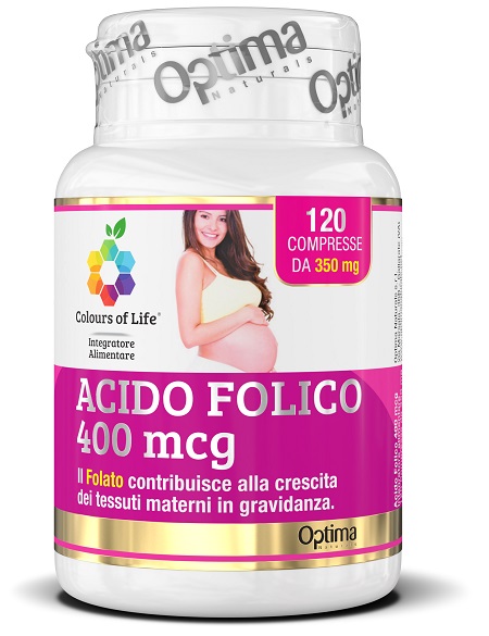 COLOURS OF LIFE ACIDO FOLICO 400 MCG 120 COMPRESSE 350 MG - Farmastop