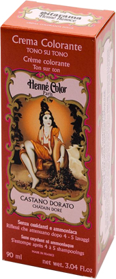 HENNE NUANCE CASTANO DORATO CREMA HENNE COLOR CREMA COLORANTE PRONTA ALL'USO - Farmastop