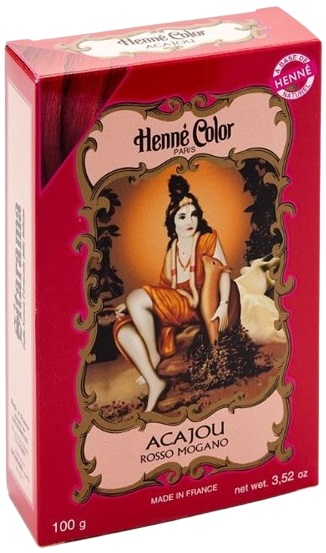 POLVERE HENNE ACAJOU ROSSO MOGANO HENNE COLOR POLVERE VEGETALE COLORANTE RIFLESSANTE 100 G - Farmastop