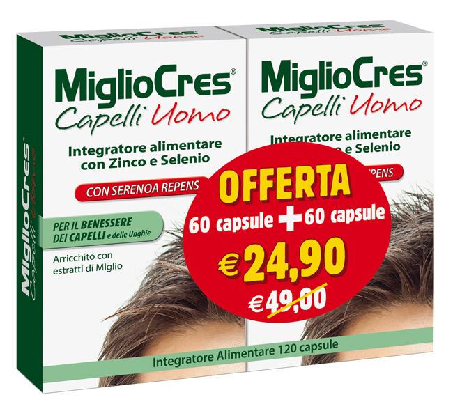 MIGLIOCRES UOMO 60+60 CAPSULE PROMO - Farmastop