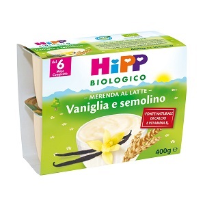 HIPP BIO HIPP BIO MERENDA AL LATTE VANIGLIA SEMOLINO 4X100 G - Farmastop