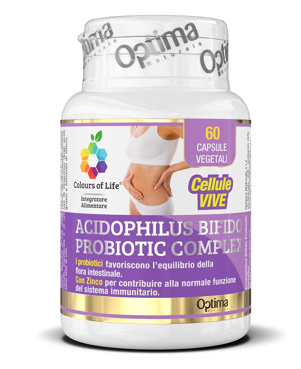 COLOURS OF LIFE ACIDOPHILUS BIFIDO COMPLEX 60 CAPSULE VEGETALI 500 MG - Farmastop