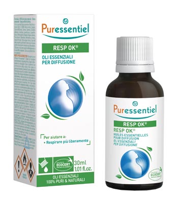 MISCELA RESP OK OLI ESSENZIALI PER DIFFUSIONE 30 ML PURESSENTIEL ECOCERT - Farmastop
