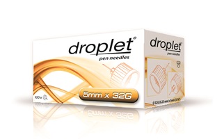 AGO PER PENNA DA INSULINA DROPLET 32 GAUGE 5 MM 100 PEZZI - Farmastop