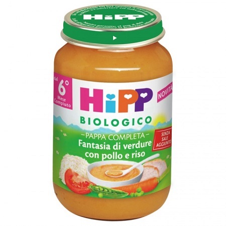 HIPP BIO PAPPA PRONTA FANTAS VERD POLLO RISO 190 G - Farmastop
