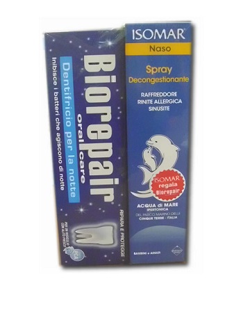 ISOMAR SPRAY DECONGESTIONANTE 50 ML+ BIOREPAIR NOTTE DENTIFRICIO 75 ML - Farmastop