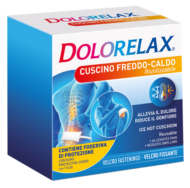ICE HOT DOLORELAX CUSCINO RIUTILIZZABILE CON VELCRO FISSANTE 11X26 CM - Farmastop