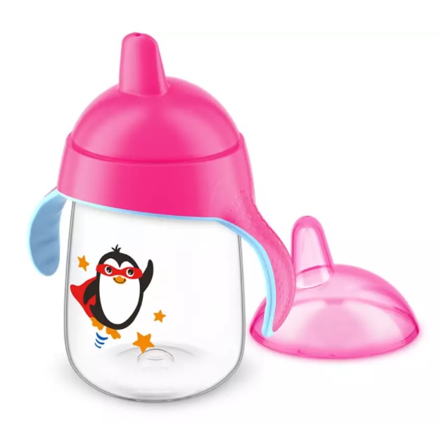 AVENT TAZZA CON BECCUCCIO DECORATA ROSA 340 ML - Farmastop