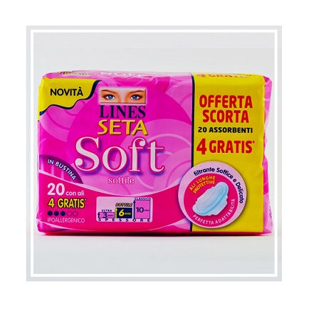 LINES SETA SOFT ALI 16+4 PEZZI - Farmastop