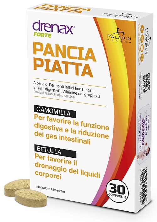 DRENAX FORTE PANCIA PIATTA 30 COMPRESSE - Farmastop