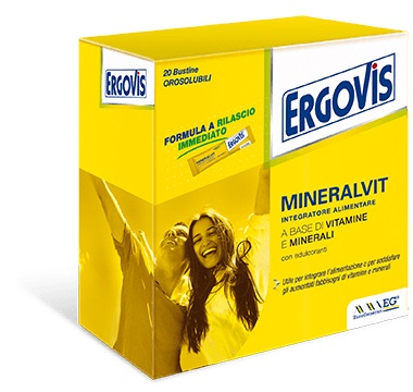 ERGOVIS MINERALVIT 20 BUSTE OROSOLUBILI 30 G - Farmastop