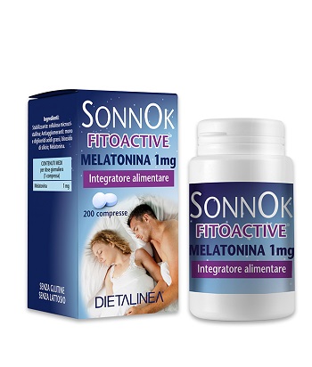 SONNOK FITOACTIVE MELATONINA 1MG 200 COMPRESSE DIETALINEA - Farmastop