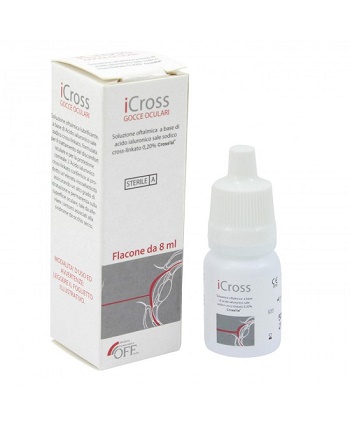 ICROSS GOCCE OCULARI SOLUZIONE OFTALMICA ACIDO IALURONICO CROSS-LINKATO 0,2% 8 ML - Farmastop