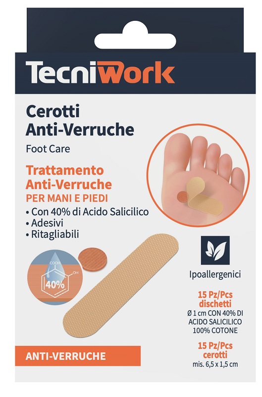 CEROTTI ANTI VERRUCHE PIEDI 15 + 15 PEZZI - Farmastop