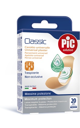 CEROTTO PIC CLASSIC 19X72 MM ANTIBATTERICO 20 PEZZI - Farmastop