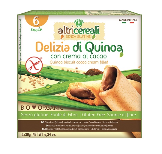 ALTRICEREALI DELIZIA QUINOA CON CREMA DI CACAO BIO 180 G - Farmastop
