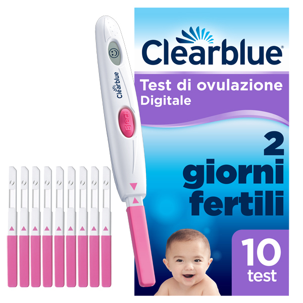 TEST DI OVULAZIONE CLEARBLUE DIGITALE 10 PEZZI - Farmastop