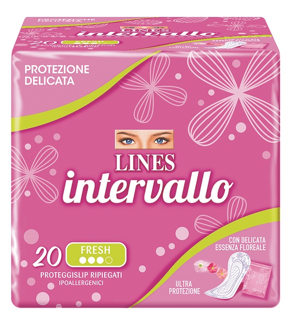 PROTEGGISLIP LINES INTERVALLO FRESH RIPIEGATO 20 PEZZI - Farmastop