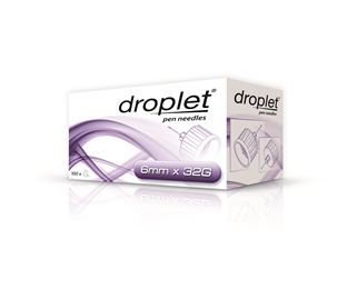 AGO PER PENNA DA INSULINA DROPLET 32 GAUGE 6 MM 100 PEZZI - Farmastop