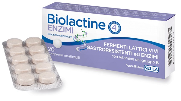 BIOLACTINE ENZIMI 20 COMPRESSE NUOVA FORMULA - Farmastop