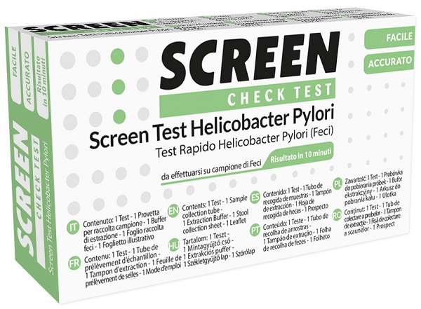 SCREEN TEST RAPIDO ANTIGENI HELICOBACTER PYLORI FECI UMANE - Farmastop