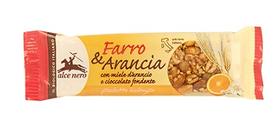 BARRETTA AL FARRO/ARANCIA BIO ALCE NERO 20 G - Farmastop