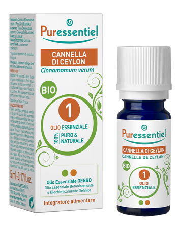 PURESSENTIEL CANNELLA CEYLON OLIO ESSENZIALE BIO 5 ML - Farmastop