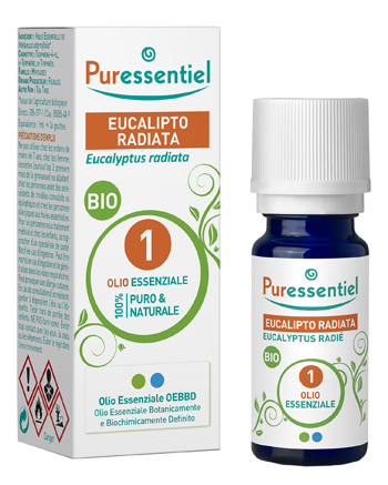 PURESSENTIEL EUCALIPTO RADIATA OLIO ESSENZIALE BIO 10 ML - Farmastop