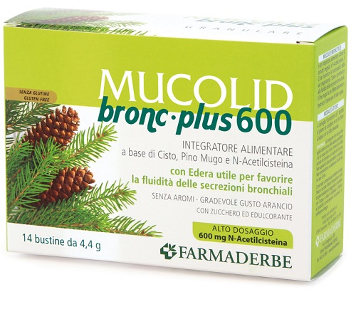 MUCOLID BRONC 600 PLUS 14 BUSTINE GRANULARE - Farmastop