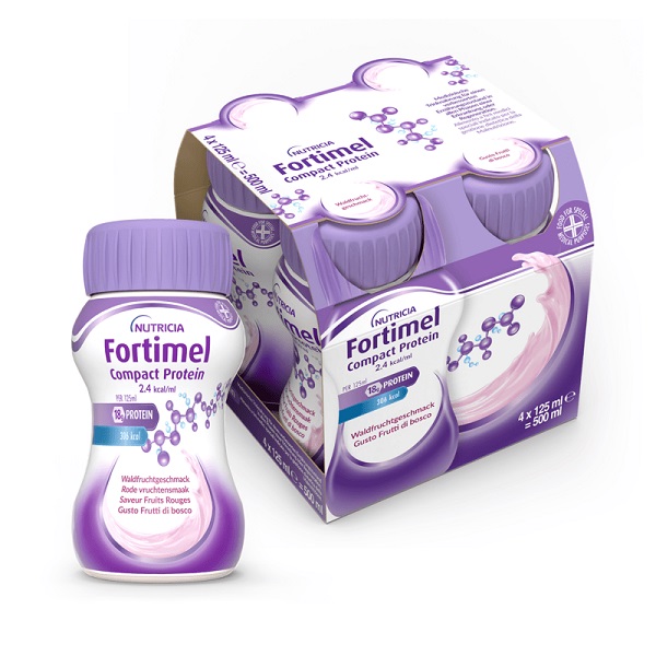 NUTRICIA FORTIMEL COMPACT PROTEIN GUSTO FRUTTI DI BOSCO 4 BOTTIGLIE DA 125 ML - Farmastop