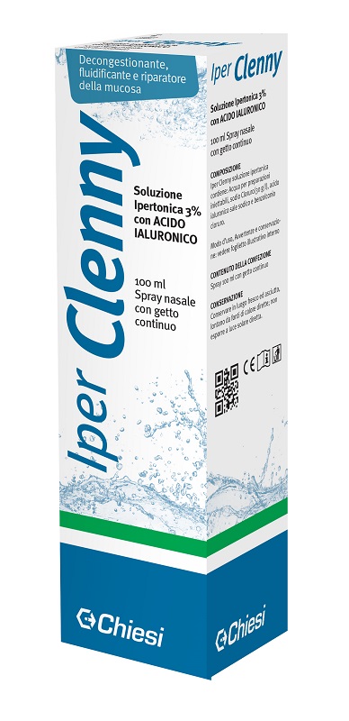 IPER CLENNY SPRAY NASALE EROGAZIONE CONTINUA SOLUZIONE IPERTONICA CON ACIDO IALURONICO 100 ML - Farmastop