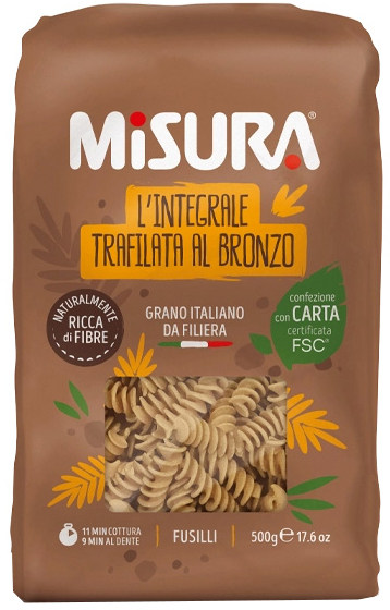 MISURA FUSILLI INTEGRALI CON GERME DI GRANO 500 G - Farmastop