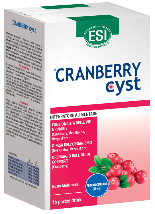 ESI CRANBERRY CYST POCKET DRINK 16 BUSTINE - Farmastop