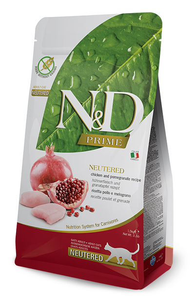 N&D FELINE GRAIN FREE CAT NEUTERED POLLO & MELOGRANO 1500 G - Farmastop