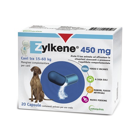 ZYLKENE CANI GROSSA TAGLIA 15-60KG 20 CAPSULE DA 450 MG - Farmastop