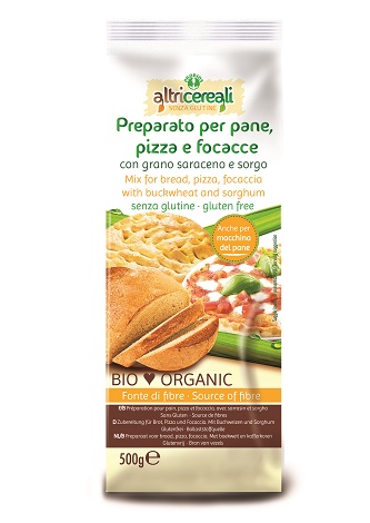 ALTRICEREALI PREPARATO PER PANE PIZZA E FOCACCE CON GRANO SARACENO E SORGO 500 G SENZA UOVA - Farmastop