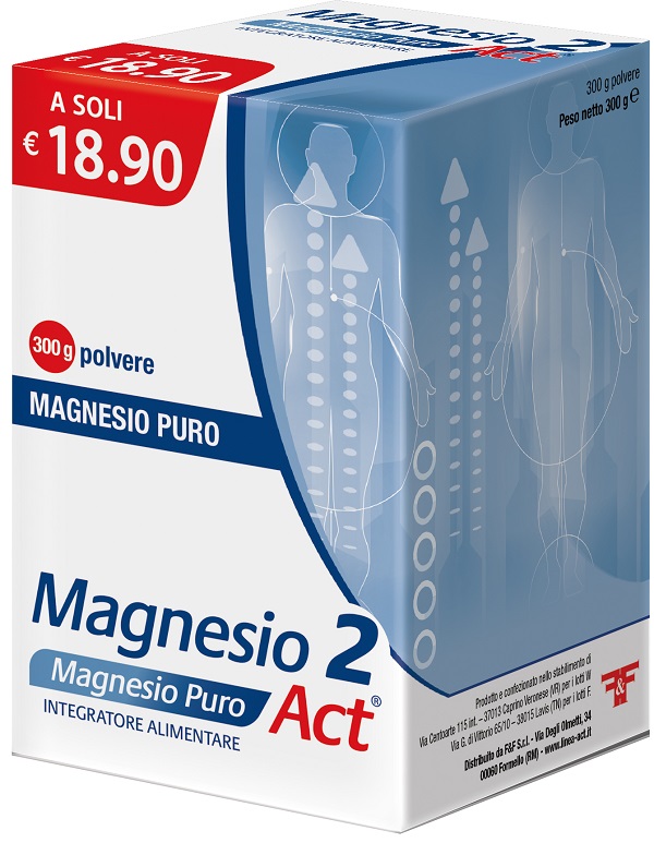 MAGNESIO 2 MAGNESIO PURO ACT POLVERE 300 G - Farmastop