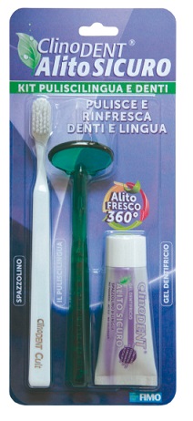 CLINODENT KIT PULISCI LINGUA E DENTI ALITO SICURO - Farmastop