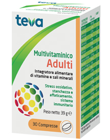 MULTIVITAMINICO ADULTI TEVA 30 COMPRESSE 30 G - Farmastop